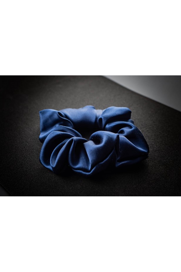 Mulberry Silk Scrunchies Navy